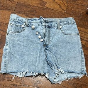 Denim Button-Fly Women's Shorts